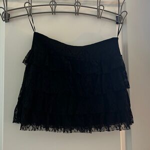 Elegant Black Lace Skirt